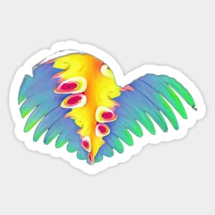 Wings of change yellow Sticker